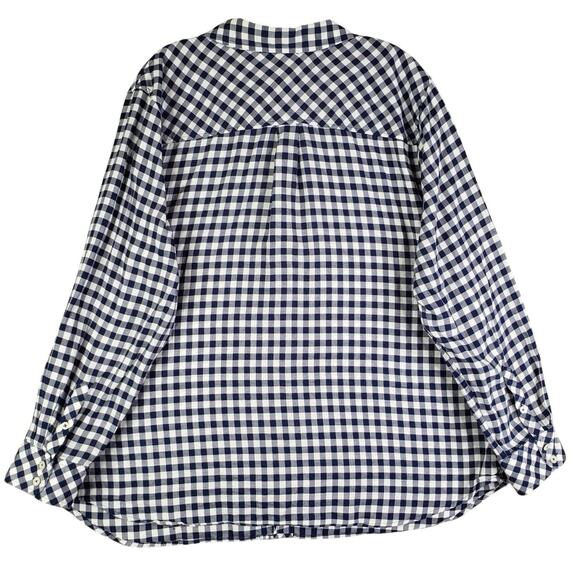 Talbots Shirt Blue Plaid Button Down Long Sleeve Women's Plus Size 2X - Picture 3 of 9
